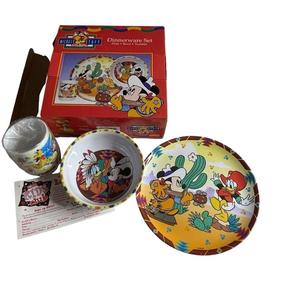 Vintage Zak Designs Disney Dinnerware Set‎ Western NOS - Picture 1 of 7